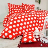 Vzorovana_bavlna_Dots_cervena_delux