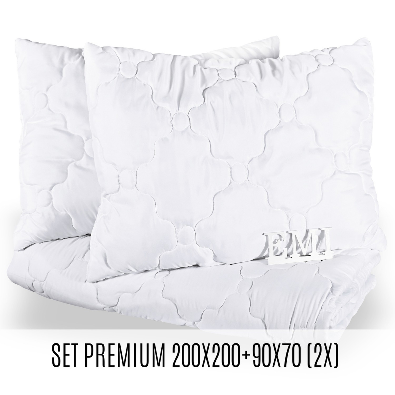 Set manželské přikrývky a polštářů Premium 200x200 + 90x70 (2x) EMI