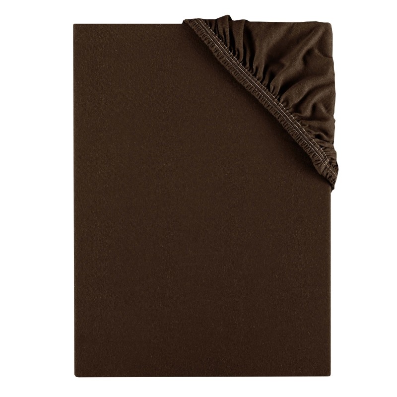 Prostěradlo tmavě hnědé jersey EMI 2