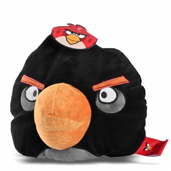 Dekorativní polštář Angry Birds černý