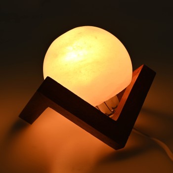 Solná lampa Měsíc