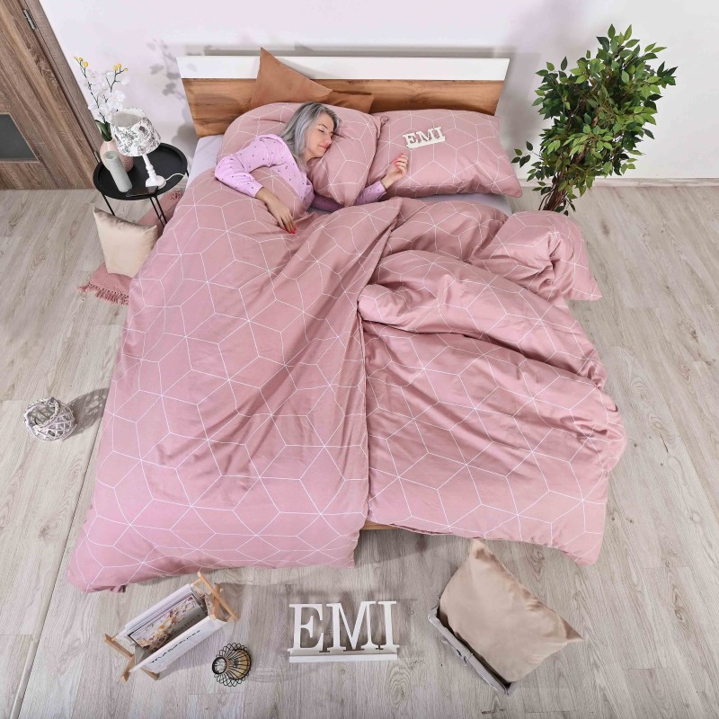 Flanelové povlečení Alya rosa EMI 4