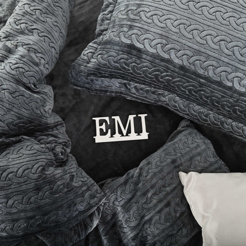 Povlečení z mikroplyše Banu šedé EMI 4