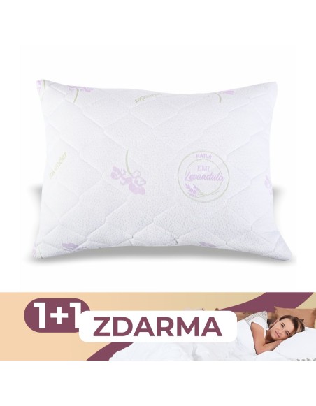 Polštář prošívaný antialergický Lavender EMI 1+1 ZDARMA