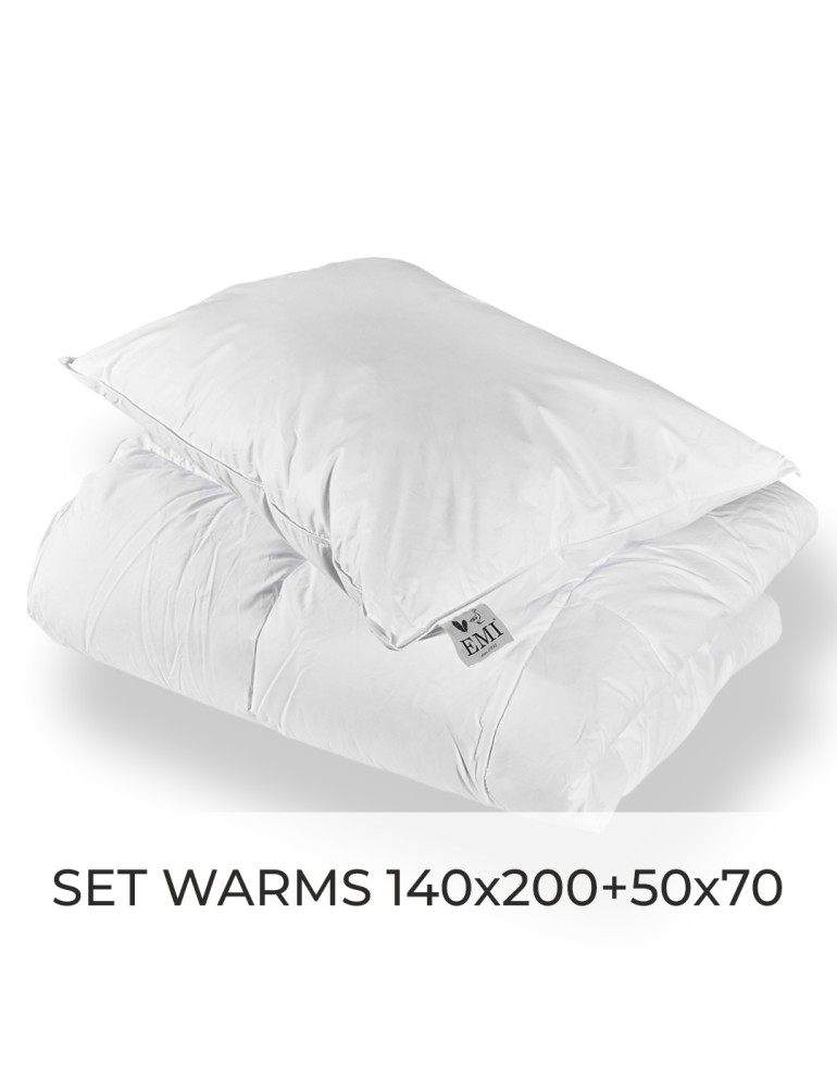 Set péřové přikrývky a polštáře Warms 140x200 + 50x70 EMI