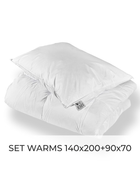 Set péřové přikrývky a polštáře Warms 140x200 + 90x70 EMI