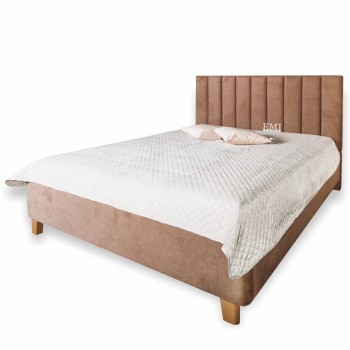 Čalouněná postel LUNEXA + lamelový rošt + matrace EMI