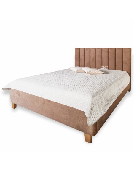 Čalouněná postel LUNEXA + lamelový rošt + matrace EMI