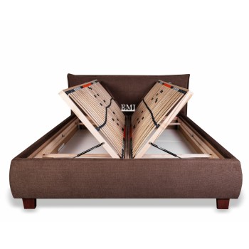 Čalouněná postel VALERIA LUX + lamelový rošt + matrace EMI