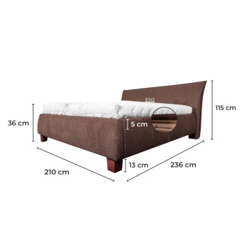 Čalouněná postel VALERIA LUX + lamelový rošt + matrace EMI