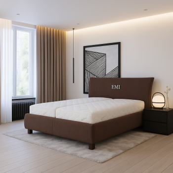 Čalouněná postel VALERIA LUX + lamelový rošt + matrace EMI