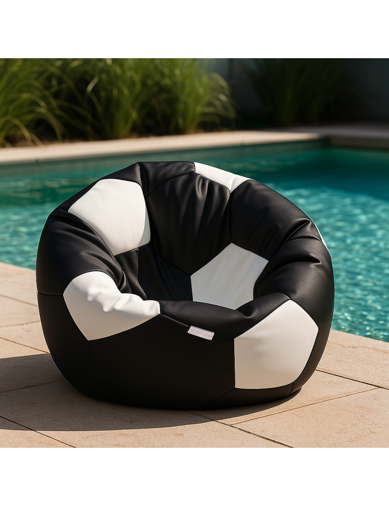 Sedací vak fotbalový míč černo-bílý EMI