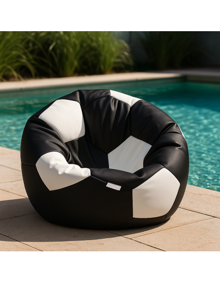 Sedací vak fotbalový míč černo-bílý EMI