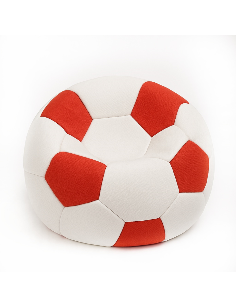 Sedací vak fotbalový míč malý bílo-červený EMI Sedací vak fotbalový míč malý bílo-červený EMI