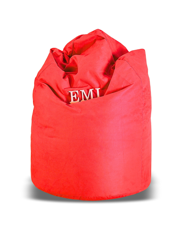 Sedací vak hruška semišová červená EMI Sedací vak hruška semišová červená EMI