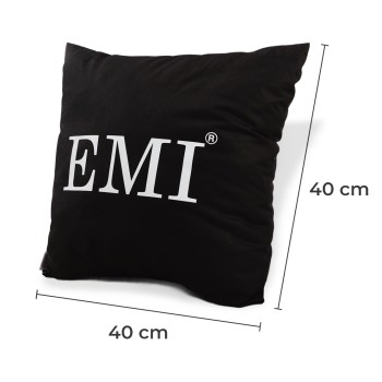 Polštář 40x40 s černým potiskem EMI