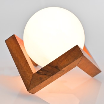 Solná lampa Měsíc