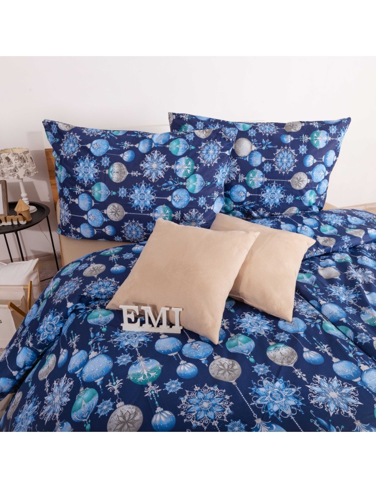 Vánoční bavlněné povlečení Magic blue EMI
