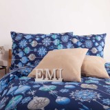 Vánoční bavlněné povlečení Magic blue EMI
