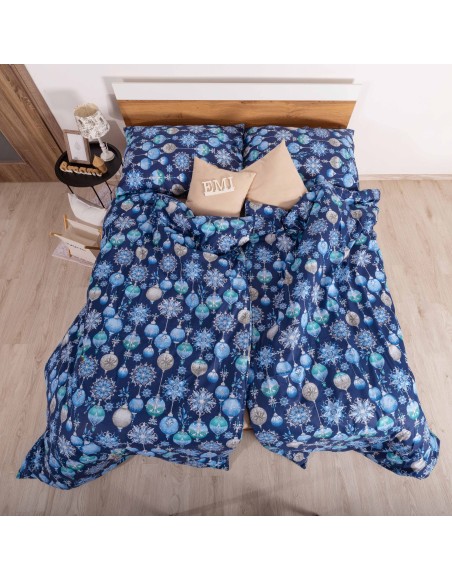 Vánoční bavlněné povlečení Magic blue EMI