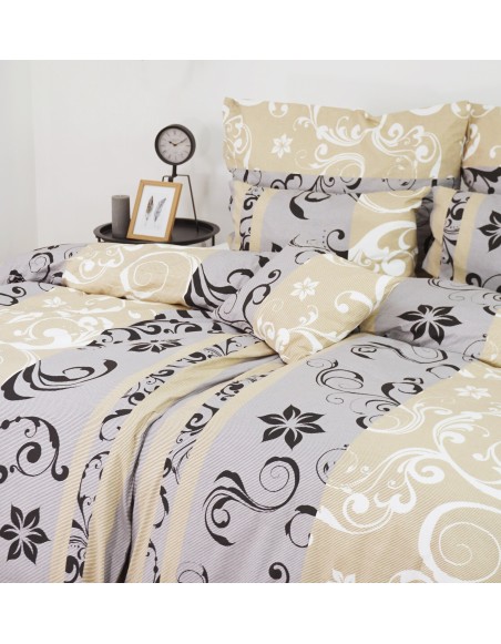 Bavlněné povlečení Lilien šedobéžové EMI