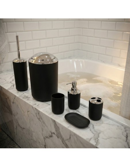 Sada doplňků do koupelny Levi černá EMI