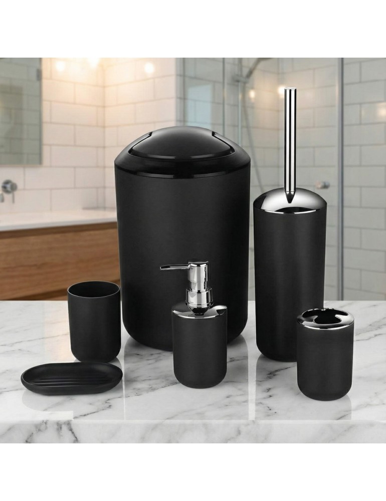 Sada doplňků do koupelny Levi černá EMI