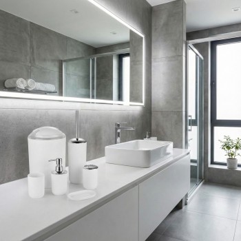 Sada doplňků do koupelny Levi bílá EMI