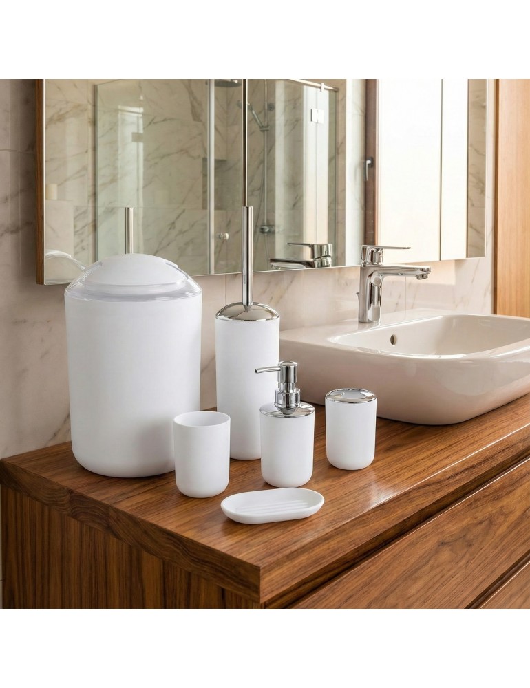 Sada doplňků do koupelny Levi bílá EMI