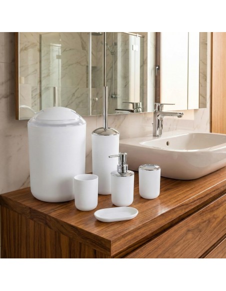 Sada doplňků do koupelny Levi bílá EMI