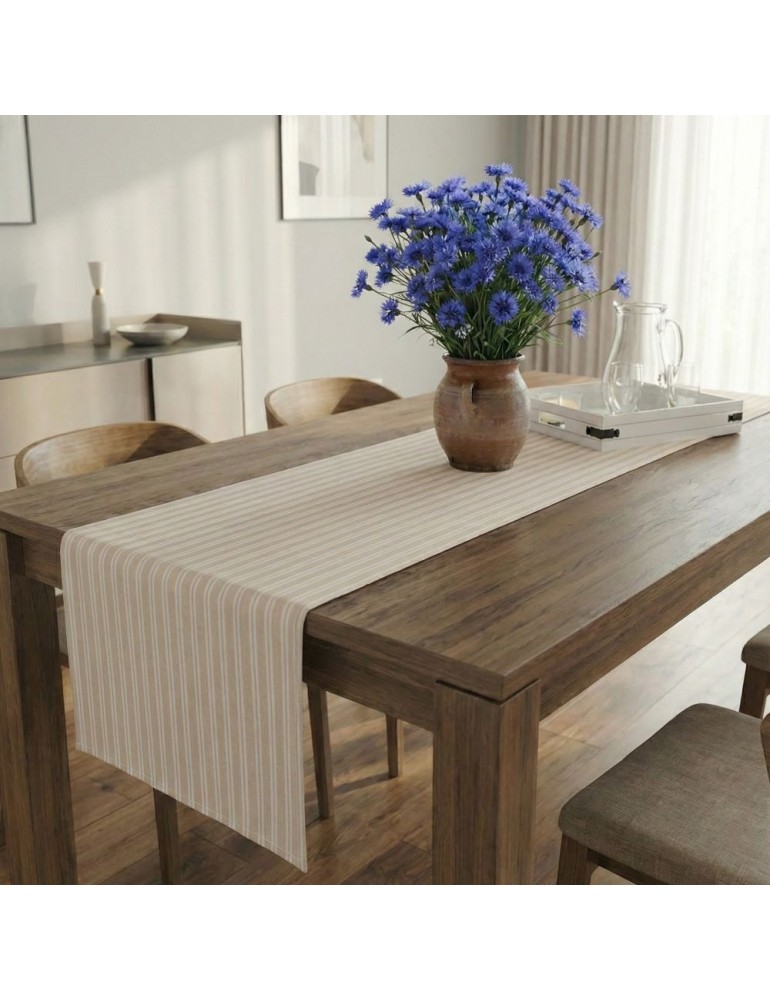 Běhoun na stůl krémový Damal 34x180 cm EMI