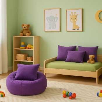 Sedací vak lenoch fialový EMI