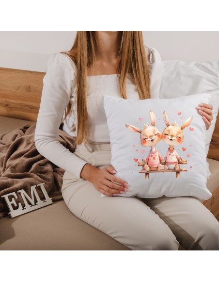 Dekorační polštář Bunny Together 40x40 cm EMI
