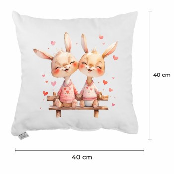 Dekorační polštář Bunny Together 40x40 cm EMI