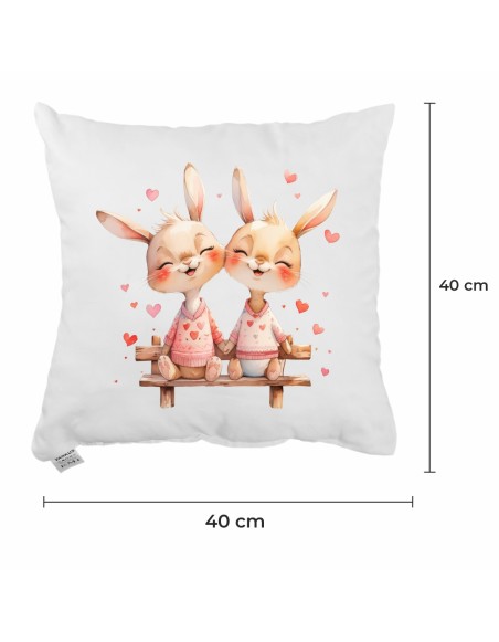 Dekorační polštář Bunny Together 40x40 cm EMI