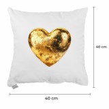 Dekorační polštář Golden Heart 40x40 cm EMI
