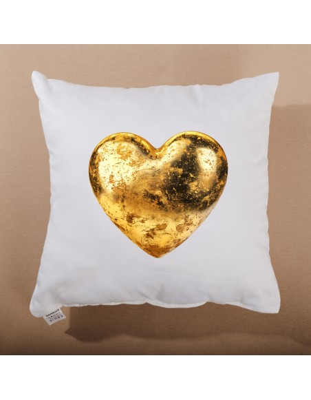 Dekorační polštář Golden Heart 40x40 cm EMI