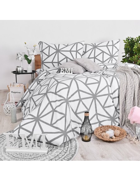 Flanelové povlečení Helsinki bílé EMI