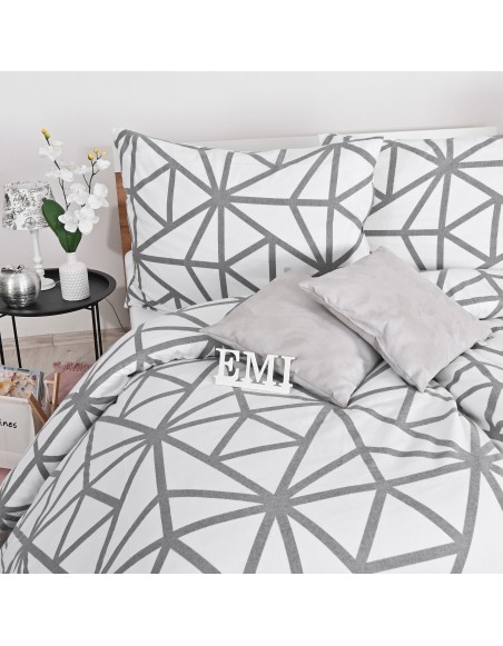 Flanelové povlečení Helsinki bílé EMI