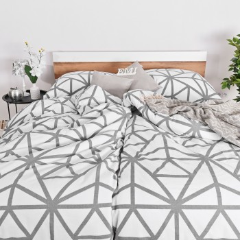 Flanelové povlečení Helsinki bílé EMI