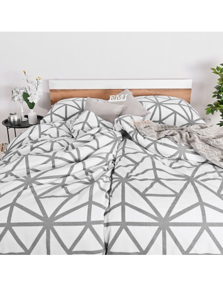 Flanelové povlečení Helsinki bílé EMI