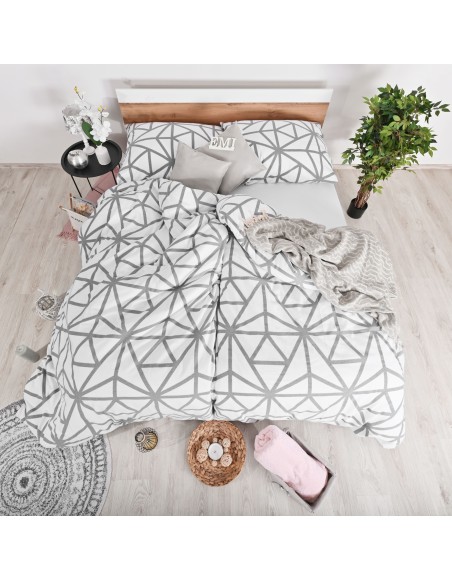 Flanelové povlečení Helsinki bílé EMI