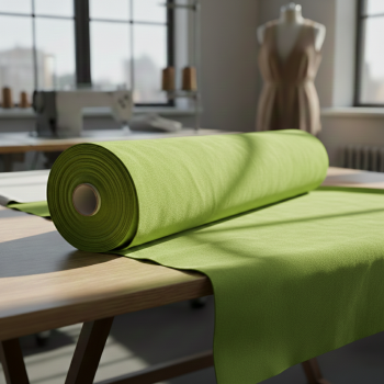 Metráž_pro_šití_semiš_zelený_EMI