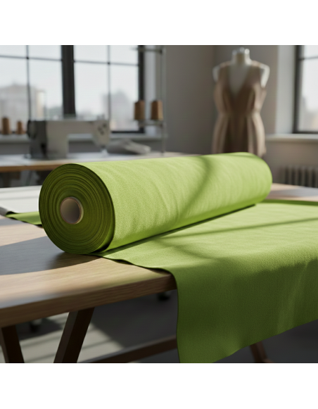 Metráž_pro_šití_semiš_zelený_EMI