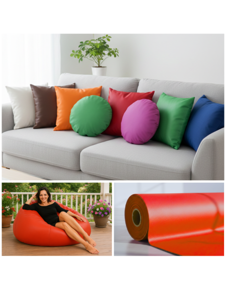 Metráž ekokůže červená EMI