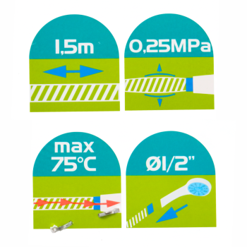Sprchová hadice z nerezové oceli AWD