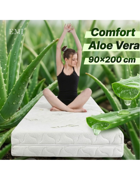 Matrace Comfort Aloe Vera 90 × 200 cm EMI 1 + 1 zdarma
