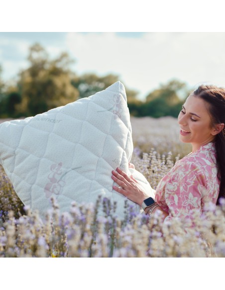 Polštář prošívaný antialergický 70 x 90 cm Lavender EMI 1+1 ZDARMA