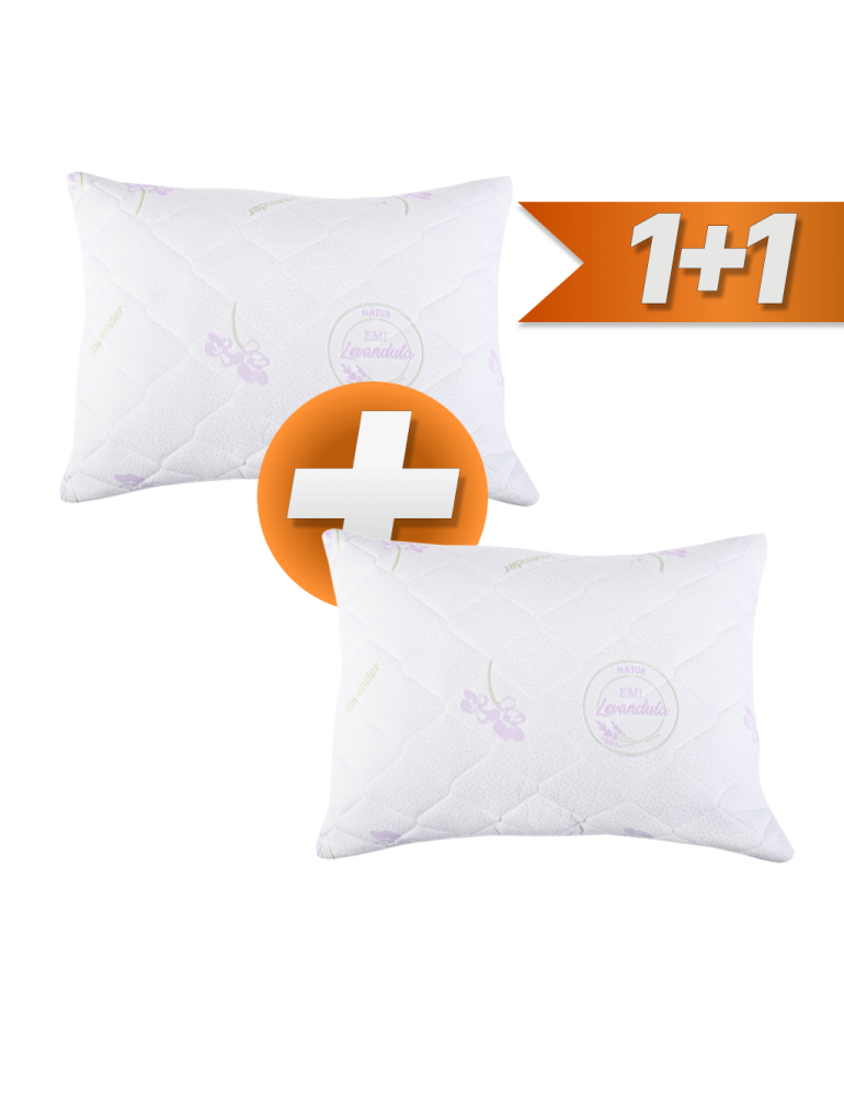 Polštář prošívaný antialergický 70 x 90 cm Lavender EMI 1+1 ZDARMA