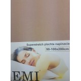 Prostěradlo oříškové Superstretch EMI